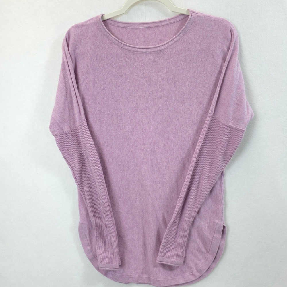 Lululemon Take It All In Sweater Thumbholes Women Pink Cotton Dolman Tunic Yoga